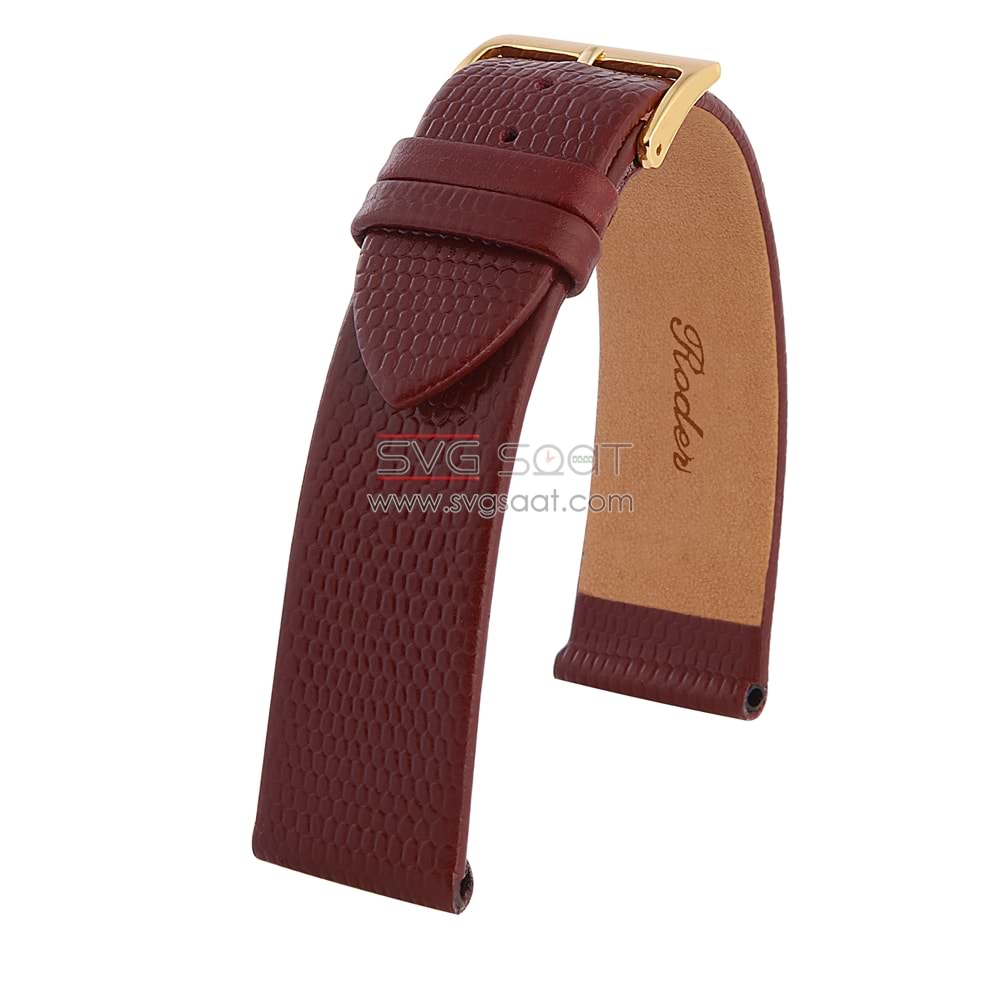 R4157 Roder Deri Kayış - Bordo - 10MM