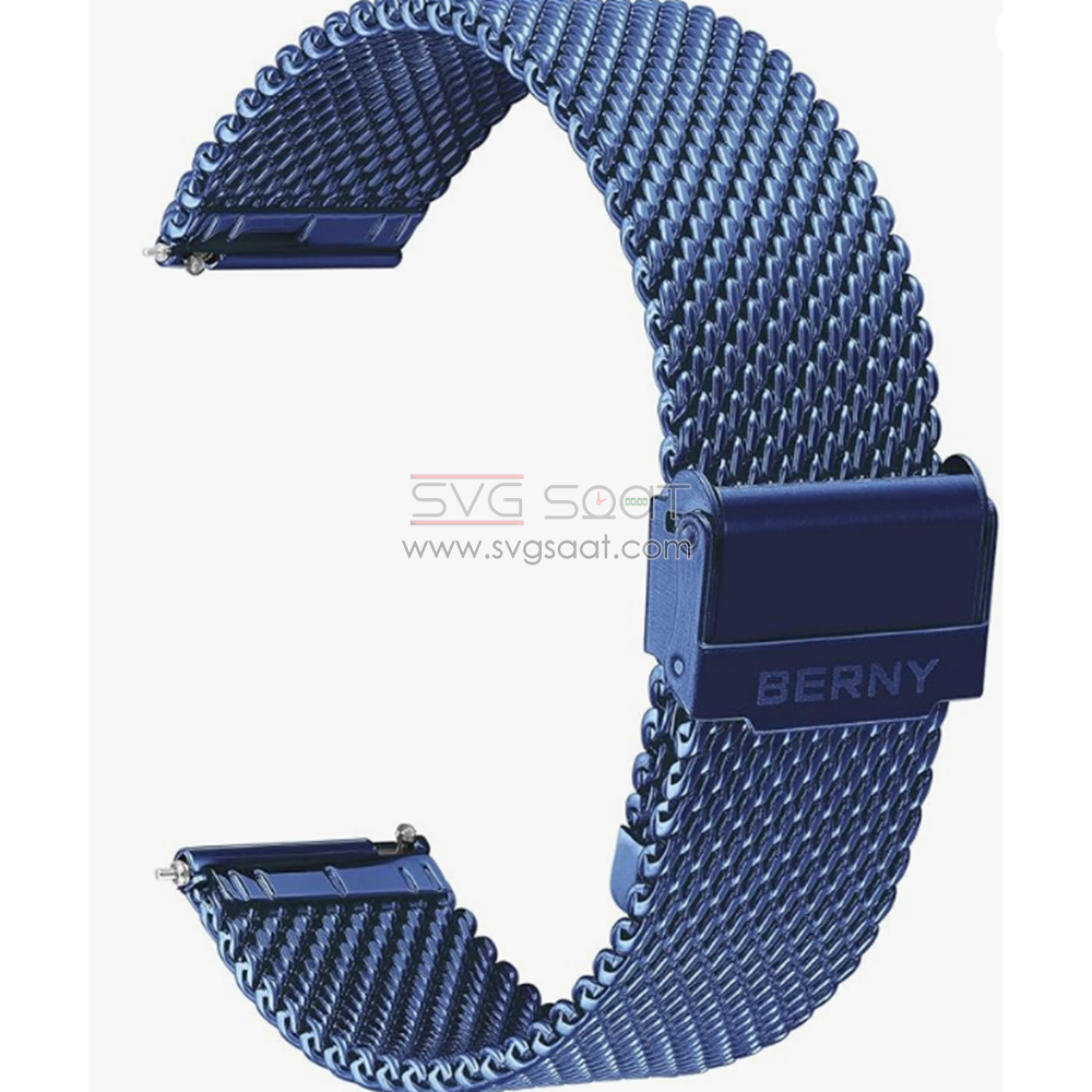 Paslanmaz Çelik Kordon MK1003 - Blue - 22MM