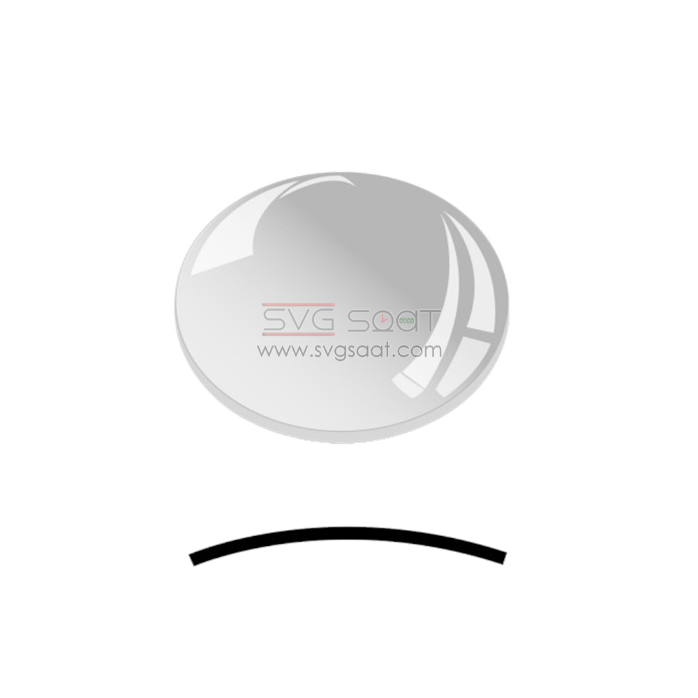 Cabor 358 Bombeli Mineralli Saat Camı - Şeffaf - 1.5 MM DR