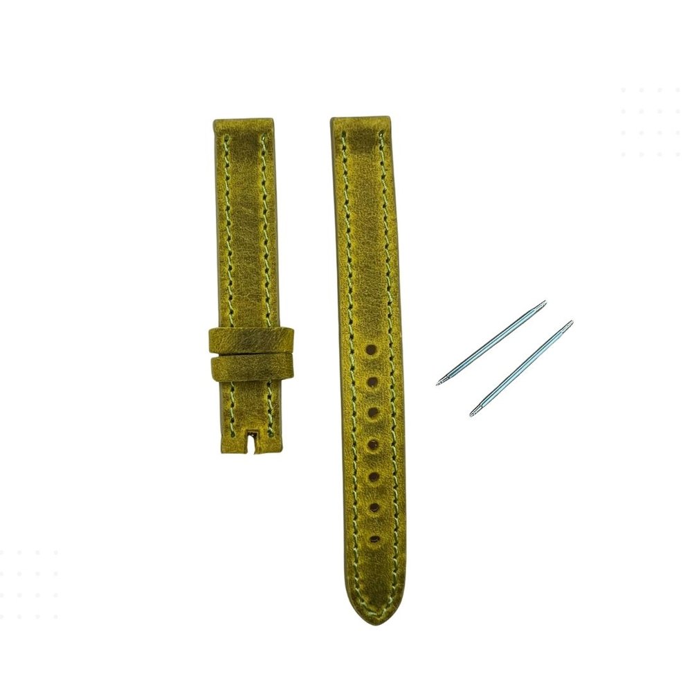N1001S Nubuk Deri Kordon - Açık Yeşil - 14MM