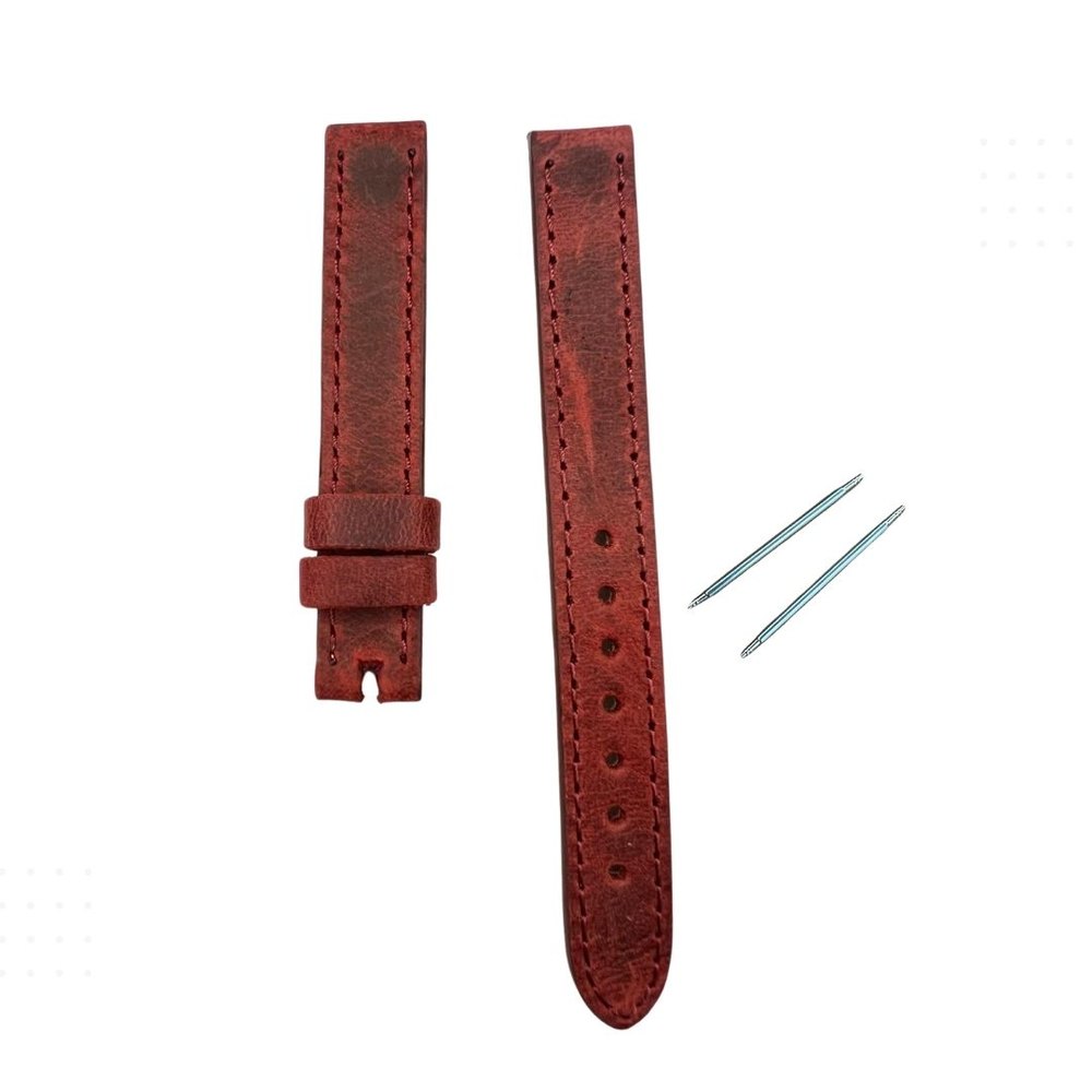 N1001S Nubuk Deri Kordon - Bordo - 14MM